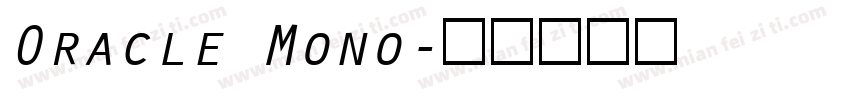 Oracle Mono字体转换